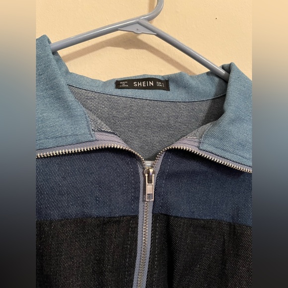 90s vibes Cropped Jean Jacket - Picture 2 of 3